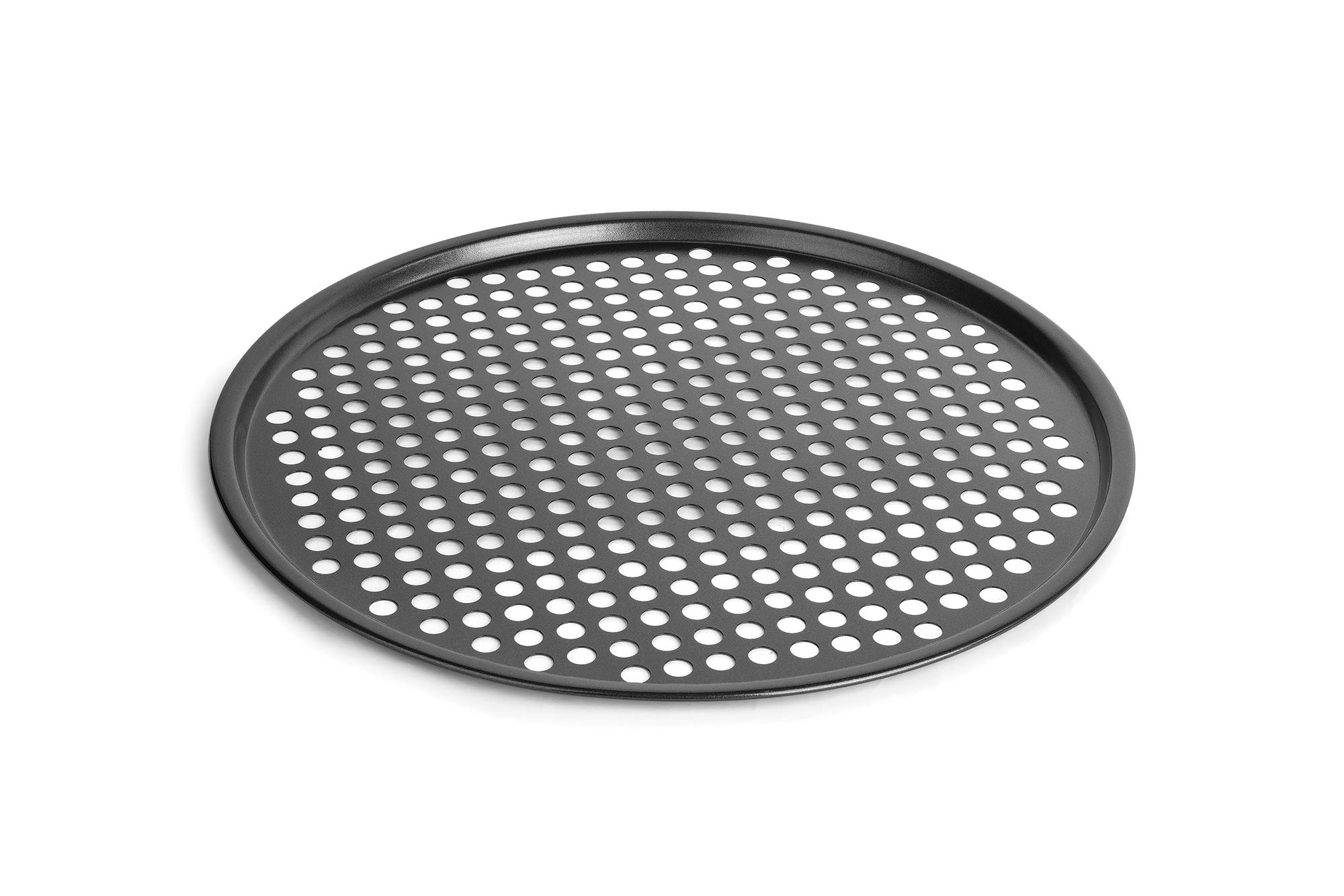 Fox Run Pizza Pan and Crisper, set of 2, Black