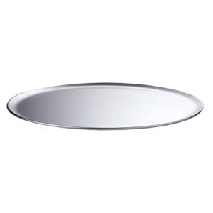 Restaurantware Met Lux 14 Inch Commercial Pizza Pan 1 Coupe Style Pizza Cooking Tray - Heavy-Duty 18-Gauge Aluminum Round Baking Tray Oven-Baking For Pizzas & More