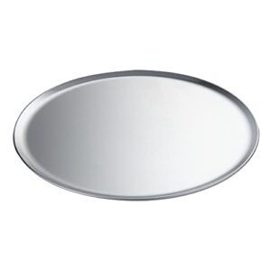 Restaurantware Met Lux 14 Inch Commercial Pizza Pan 1 Coupe Style Pizza Cooking Tray - Heavy-Duty 18-Gauge Aluminum Round Baking Tray Oven-Baking For Pizzas & More