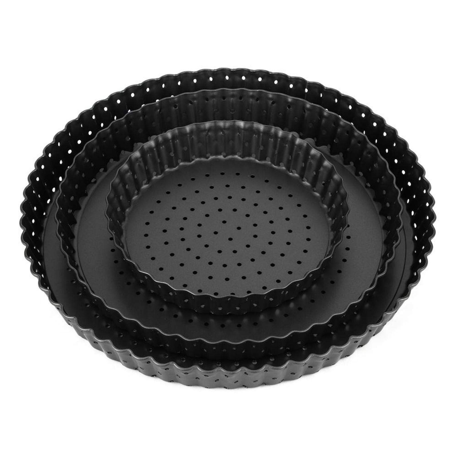 9 in Pizza Pan with Holes for Oven, Non-stick Bakeware Pizza Tray with Removable Bottom