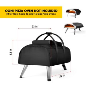 ANZOME Pizza Oven Carrying Cover, Pizza Oven Carry Cover for Ooni Koda 12 and 16 Pizza Oven, Waterproof Pizza Oven Portable Cover for Outdoor Pizza Oven Accessories for Ooni Koda 12 and 16