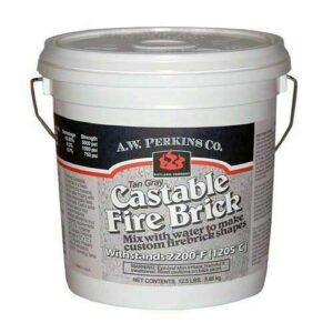 castable refractory clay aw 240 for rocket stove, pizza oven 12.5lb tub