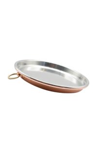 creartistic 100% made in italy – pizza tray for oven - 14.2x1.2 inch - 2.1 qt– copper pizza pan - tinned copper baking pan for pizza - pizza pan for oven – baking pan - handmade