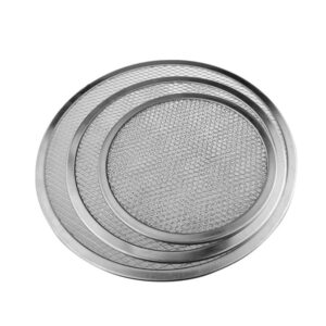 Maserfaliw Pizza Tools Aluminum Thicken Non-stick Net Round Pizza Mesh Pan Baking Tray Kitchen Tool 16 inch