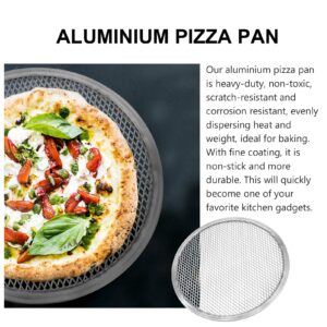 Housoutil Pizza Stone Pizza Pans 16 Inch Pizza Pans 16 Inch 15 Inch Pizza Screen, Aluminum Pizza Baking Screen Round Pizza Pan for Oven 16 Inch Pizza Pan 16 Inch Pizza Pan Pizza Storage Container