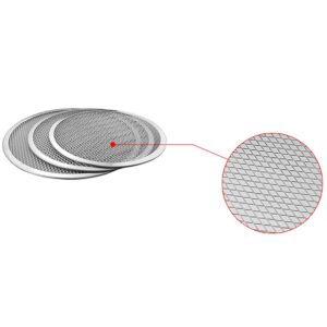 Maserfaliw Pizza Tools Aluminum Thicken Non-stick Net Round Pizza Mesh Pan Baking Tray Kitchen Tool 16 inch