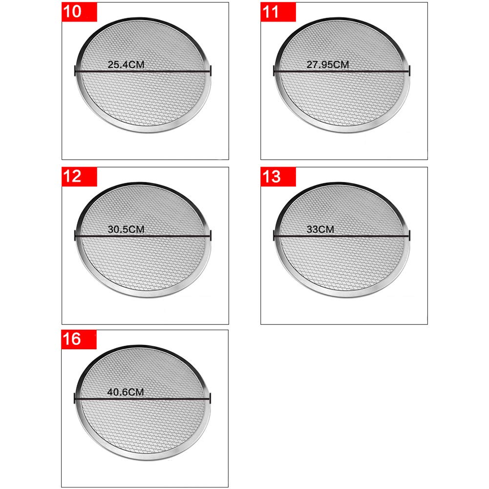 Baost Durable Pizza Screen Aluminum Pizza Pan Thicken Non-stick Net Round Pizza Mesh Pan Baking Tray Mesh Crispy Baking Mats Oven Baking Tray Net Cookware Plate Pan 7 Inch