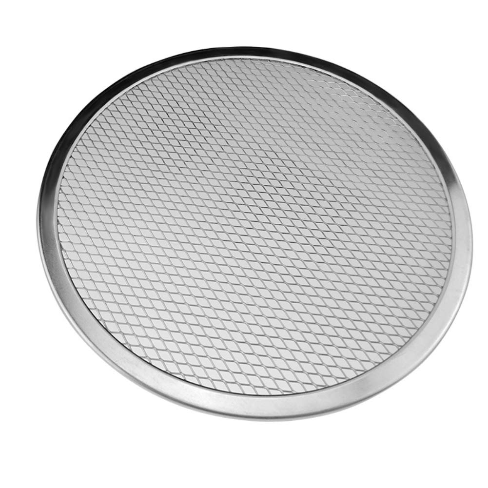 Baost Durable Pizza Screen Aluminum Pizza Pan Thicken Non-stick Net Round Pizza Mesh Pan Baking Tray Mesh Crispy Baking Mats Oven Baking Tray Net Cookware Plate Pan 7 Inch