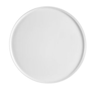 cac china porcelain round flat pizza plate, 12-inch, super white, box of 12