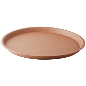 solut! take and bake 15" kraft eco natural pizza tray for 14" pizza, (case of 75), 15" round