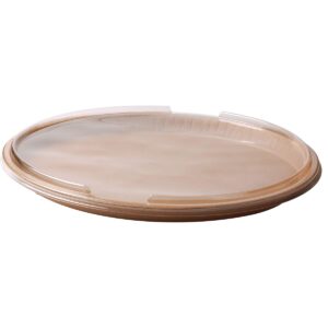 SOLUT! Take and Bake 15" Kraft Eco Natural Pizza Tray for 14" Pizza, (Case of 75), 15" Round