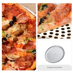 Cabilock Nonstick Pizza Pan Home Pizza Oven Pizza Baking Sheet Stainless steel Pizza non stick pizza pan round baking pan pizza for oven Pan Round Perforated Stainless Steel Griddle