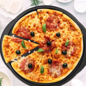 Hemoton Non-Stick Pizza Pan with Holes, 4 Pcs Baking Steel Pizza Pan with Holes, Round Pizza Pan for Oven, Bakeware Pizza Tray, Nonstick Crisper Pizza Pan Set (12.5 Inch/32cm)