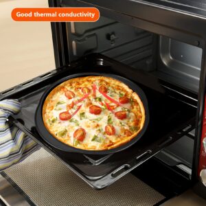 Hemoton Non-Stick Pizza Pan with Holes, 4 Pcs Baking Steel Pizza Pan with Holes, Round Pizza Pan for Oven, Bakeware Pizza Tray, Nonstick Crisper Pizza Pan Set (12.5 Inch/32cm)