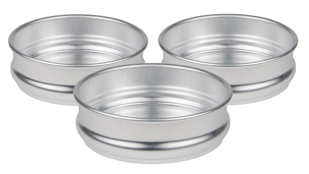 Update International ADP-48 Aluminum Pizza Dough Pan, 8-Inch, 48-Ounce - Set of 3