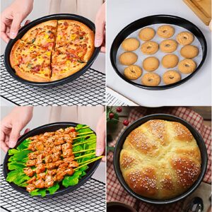 2 PCS Pizza Pan for Oven Non-Stick Bakeware Aluminum alloy Thicken Round 6 inch Pizza Tray Pizza Bakeware Set Nonstick Kitchenware Baking Pan for Restaurant Home Pizza Baking Dishwasher Safe