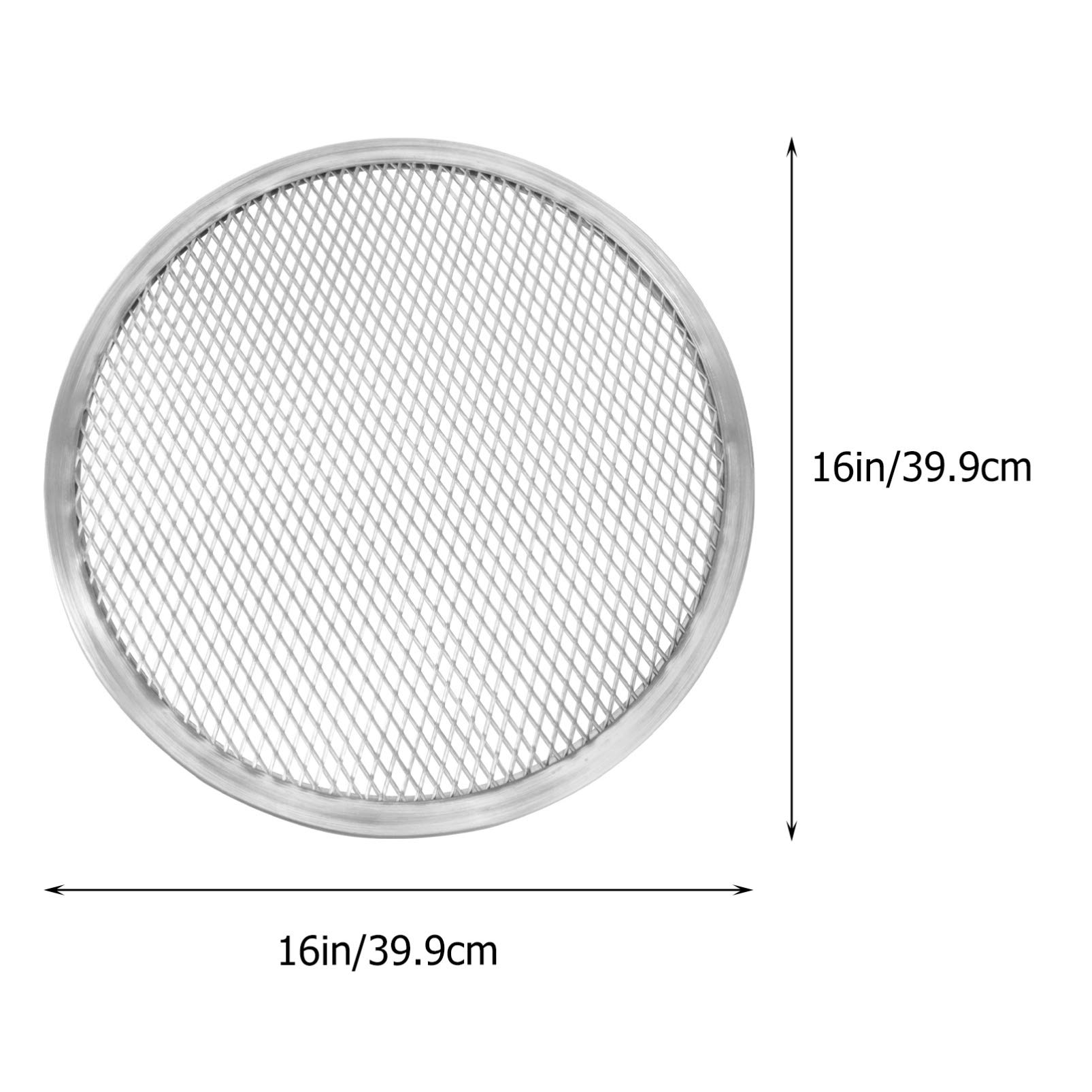 BESTonZON Pizza Pan, 16 Inch Pizza Tray with Holes, Seamless Aluminum Pizza Screen, Non Stick Mesh Net Baking Tray Cookware Kitchen Tool For Oven, BBQ, Kitchen Restaurant