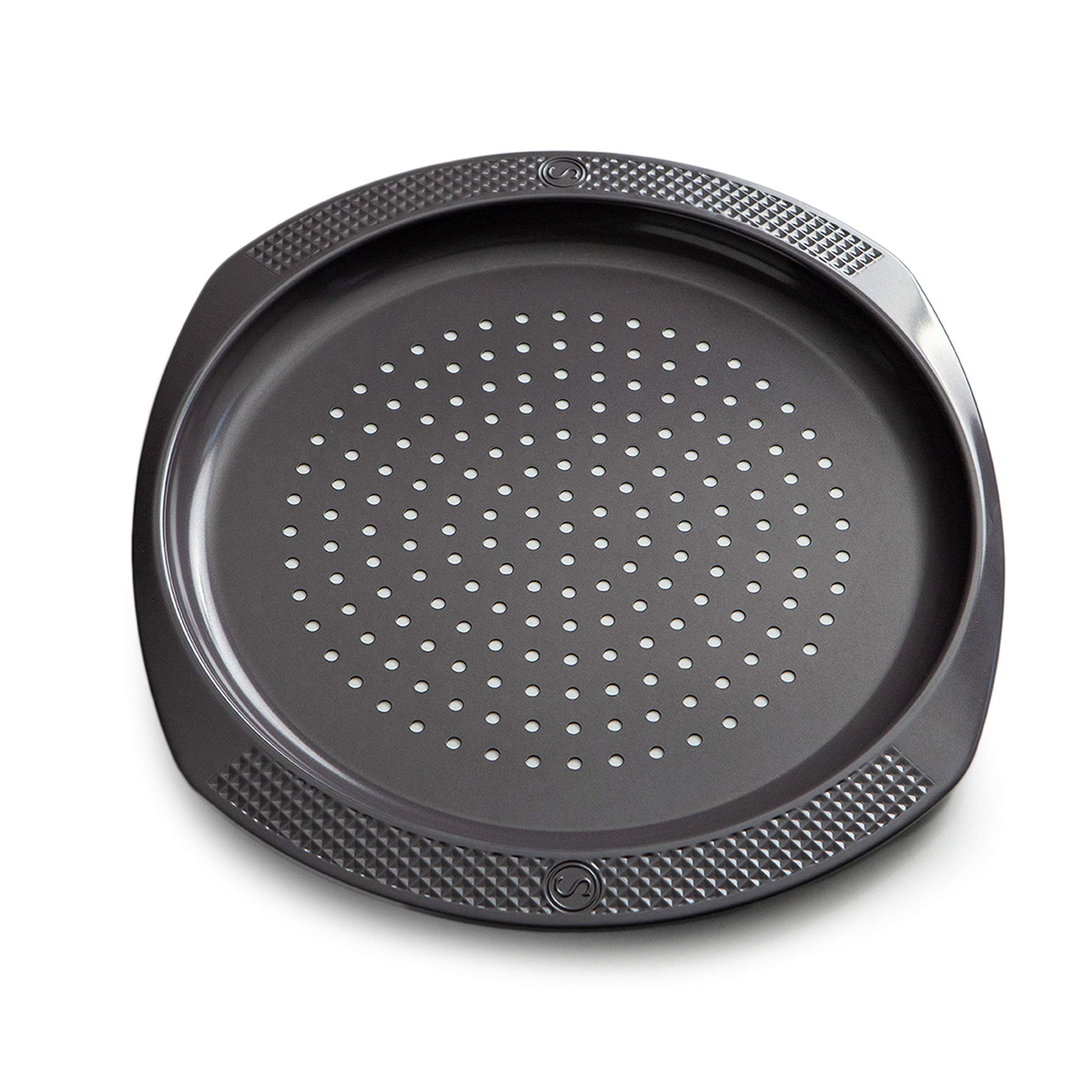 SAVEUR SELECTS 12-Inch Pizza Pan, Non-stick, Warp-resistant Carbon Steel, Dishwasher Safe, Artisan Bakeware Series