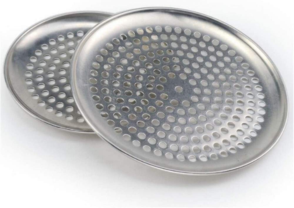 qiuqiu Pizza Plates Pizza Stainless Steel Pans with Holes Nonstick Round Pizza Baking Tray Plate Bakery Pizza Tools Oven Outdoor Mesh Net Metal-16inch (40cm)