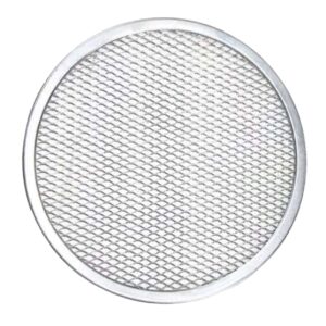 mobestech round grill pan non- sticky pizza nonstick bakeware pizza wire mesh rack pizza bakeware pizza mesh screen round baking pan pizza baking plate aluminum with hole cookie plate