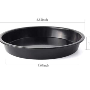 Safeya 8 inch Carbon Steel Non-Stick Black Color Coating Heat-Resistance Pizza Pan And For Cakes