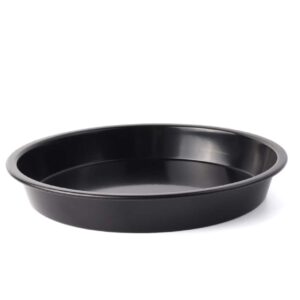 Safeya 8 inch Carbon Steel Non-Stick Black Color Coating Heat-Resistance Pizza Pan And For Cakes