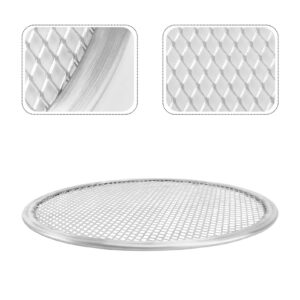 Hemoton Metal Pizza Pan Oven Baking Tray Net Pizza Screen 12 Inch Pizza Trays for Oven Pizza Pan Oven Kitchen Baking Tray Pizza Screen 14 Inch Metal Pizza Screen Non- Accessories Steel