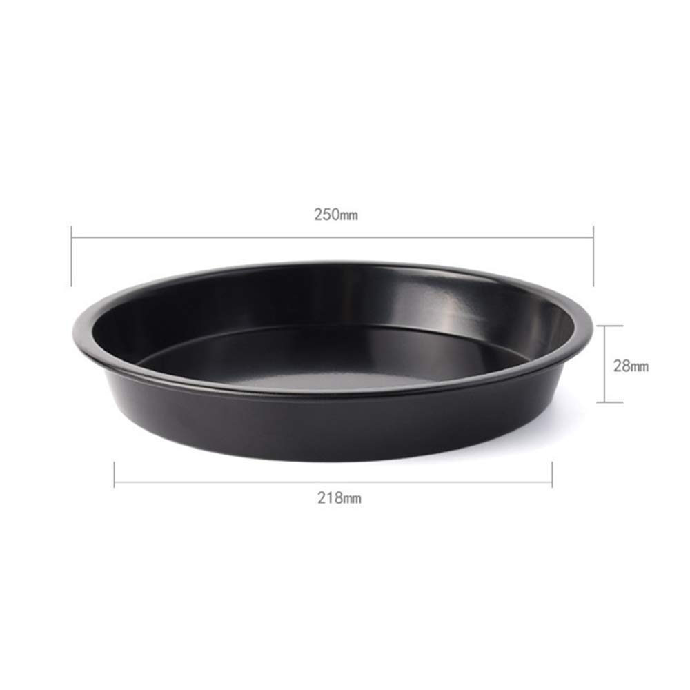 NJZYB Pizza Bakeware, Carbon Steel Non-Stick Coating Pie Pans for Oven Baking, Round Deep Dish Pizza Pan, Dishwasher Safe, for Kitchen, Party, Commercial,9inch