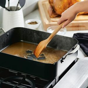 KitchenAid Hard Anodized Roasting Pan/Roaster with Removable Rack, 13 Inch x 15.75 Inch, Matte Black