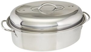 cook pro all-in-1 stainless high dome roaster and fish poacher, 23-pound