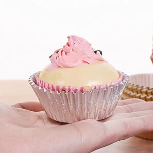 200 Pieces of Cake Paper Cups, Aluminum Foil Baking Cups, Suitable for Weddings, Kitchens, Birthday Parties, 8 Colors are Available (orange)