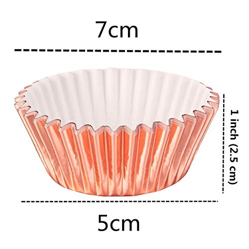 200 Pieces of Cake Paper Cups, Aluminum Foil Baking Cups, Suitable for Weddings, Kitchens, Birthday Parties, 8 Colors are Available (orange)