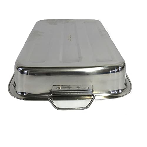 Gold Coast Stainless Steel Roasting Pan with Rack & Turner, Silver