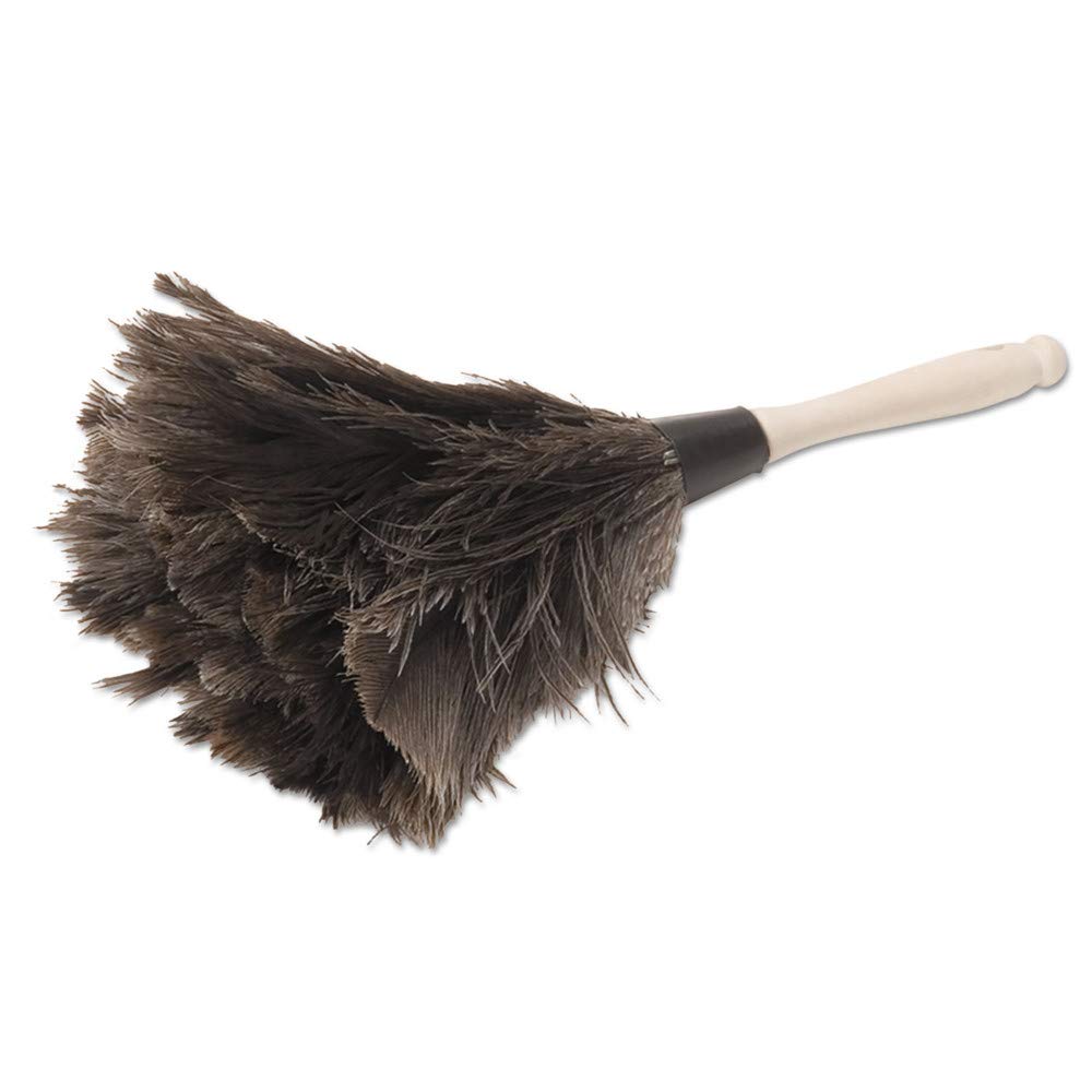 Boardwalk BWK12GY 4 in. Handle Professional Ostrich Feather Duster