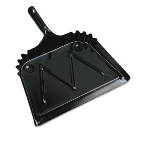 boardwalk 04212ea metal dust pan, 12-inch wide, 2-inch handle, black