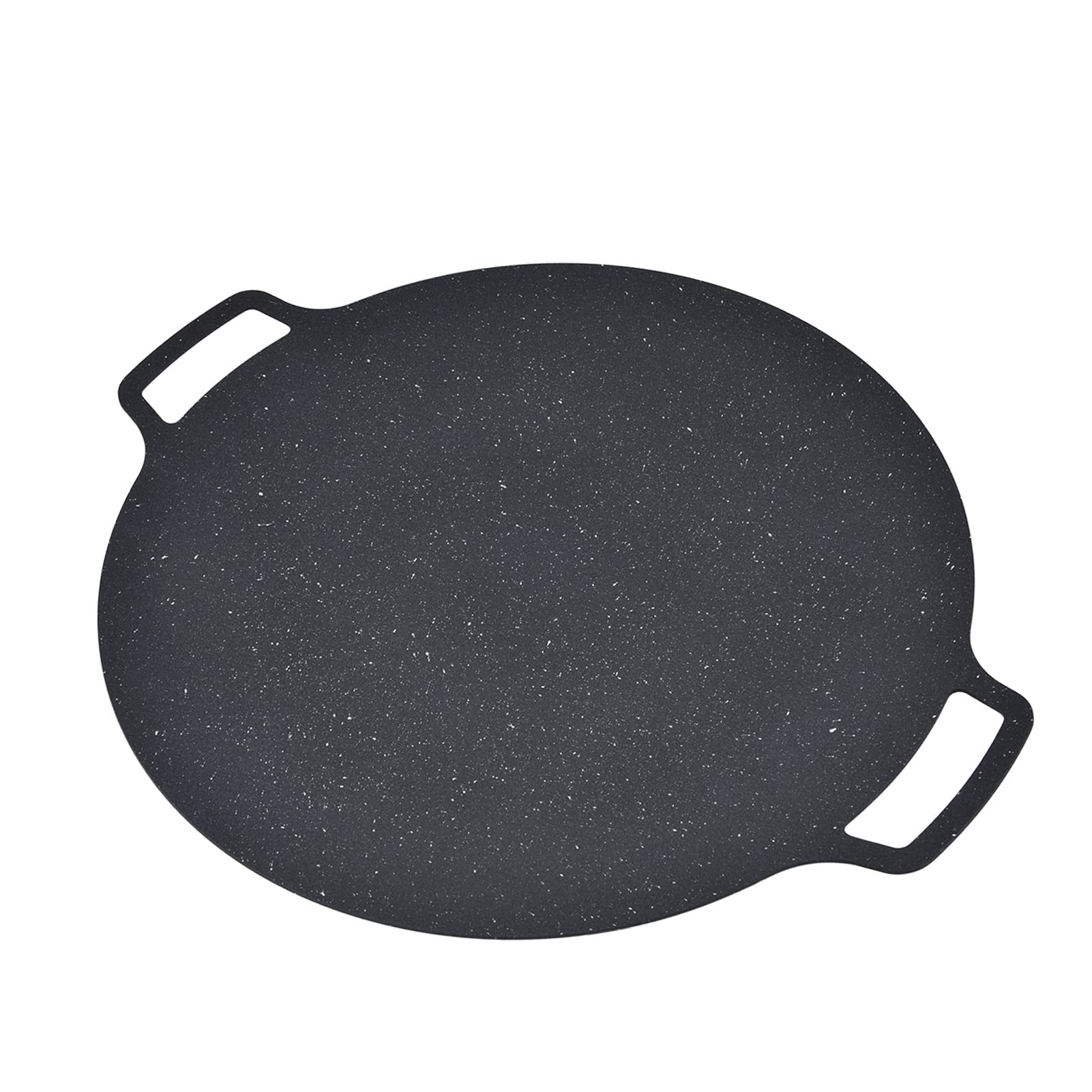 Zerodis Household Barbecue Pan,Korean BBQ Smokeless Round Nonstick Baking Tray BBQ Roasting Tray Kitchen Utensils for Indoor Outdoor Roasting (41CM)