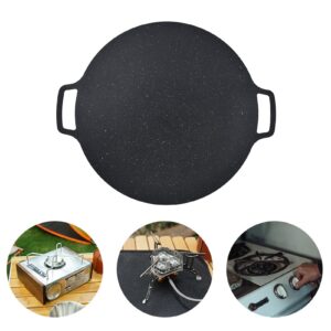 Zerodis Household Barbecue Pan,Korean BBQ Smokeless Round Nonstick Baking Tray BBQ Roasting Tray Kitchen Utensils for Indoor Outdoor Roasting (41CM)