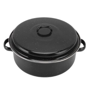 black spots home to avoid sticky pan grill pan, baking pan for roasting sweet potatoes chestnuts roasting pans pots & pans (iron cover 28cm)