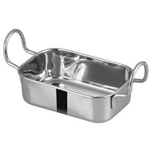 winco mini roasting pan, silver