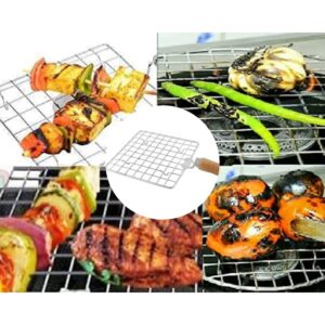 Stainless Steel Square Roasting Net Papad Grill Roti Jali Chapathi Grill - 1 Pc