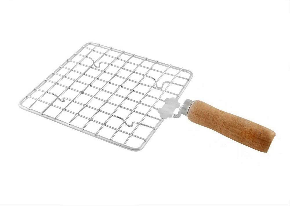 Stainless Steel Square Roasting Net Papad Grill Roti Jali Chapathi Grill - 1 Pc