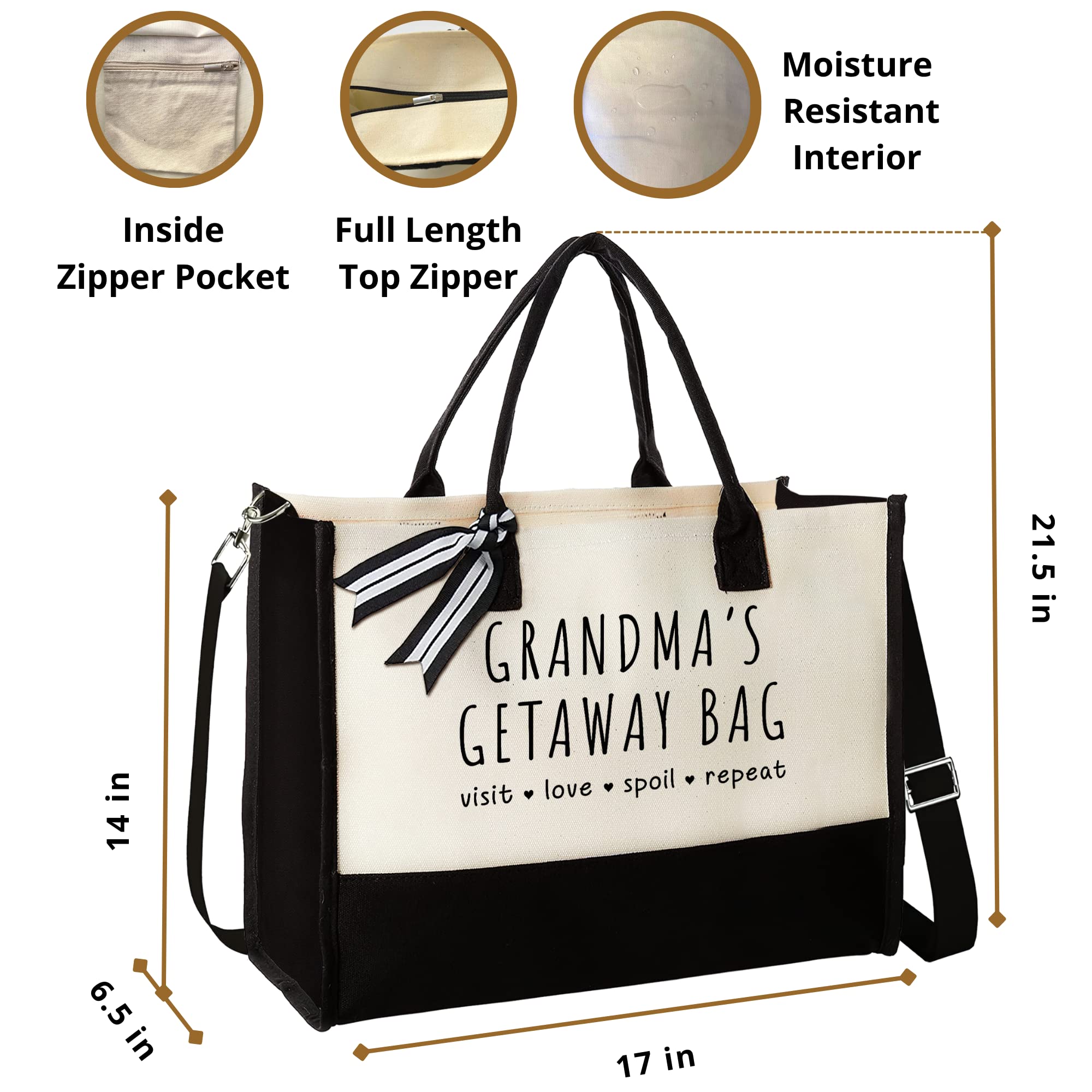 Grandma Gifts - Gifts for Grandma from Granddaughter, Grandson, Grandkids, Grandchildren - Mothers Day Gifts for Grandma, Grandma Birthday Gifts, Valentines, Christmas Gifts for Grandma - Tote Bag