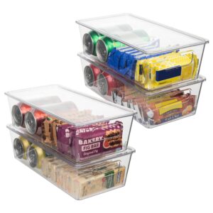 clearspace plastic pantry organization and storage bins with lids – perfect for kitchen, fridge, refrigerator,cabinet organizers