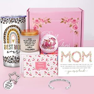 Gifts for Mom from Daughter or Son, Best Mom Ever Gifts, Birthday Day Gifts for Mom, Gifts Basket for New Mom, 7pcs Unique Gifts Set for Mom, Christmas Mothers Day Gifts