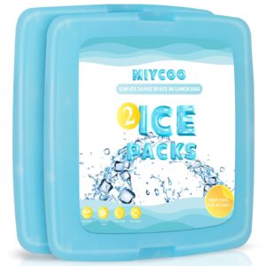 cool coolers reusable ice packs for lunch bags & lunch box - ice packs for cooler - miycoo