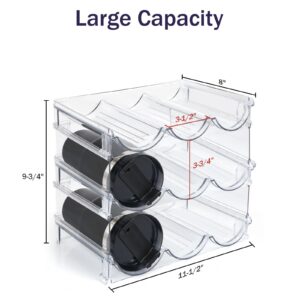 Sisfung Water Bottle Organizer for Cabinet, Water Bottle Storage for Kitchen Organization (2 Tier).