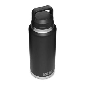 YETI Rambler 46 oz Bottle, Vacuum Insulated, Stainless Steel with Chug Cap, Black