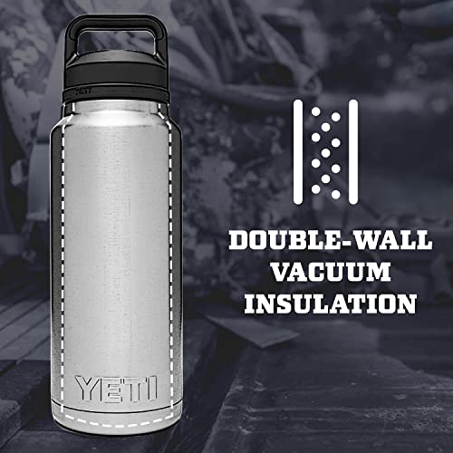 YETI Rambler 46 oz Bottle, Vacuum Insulated, Stainless Steel with Chug Cap, Black
