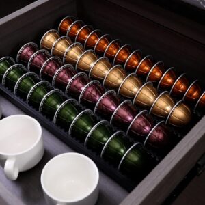 EVERIE Coffee Pod Storage Holder Drawer Insert for Counter Compatible with Nespresso Vertuoline Capsules, NCT04