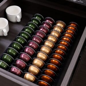 EVERIE Coffee Pod Storage Holder Drawer Insert for Counter Compatible with Nespresso Vertuoline Capsules, NCT04